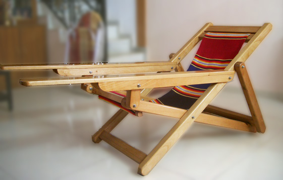 Wooden Recliner Lounge Chair